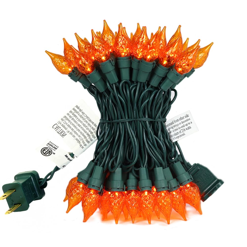 Solduce Orange Halloween Lights 70 LED C5 Christmas Lights